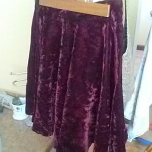 Velvet Maroon Crush Skirt